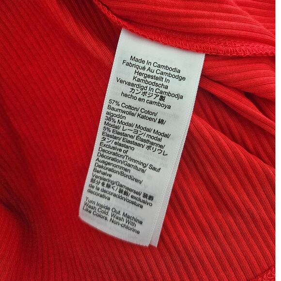 J. Crew Vintage Red Rib Turtleneck With Buttons Long Sleeve sz Small $69.50 - Picture 5 of 7